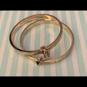 Victoria Secret Gold Double Cuff Bangle Bracelet